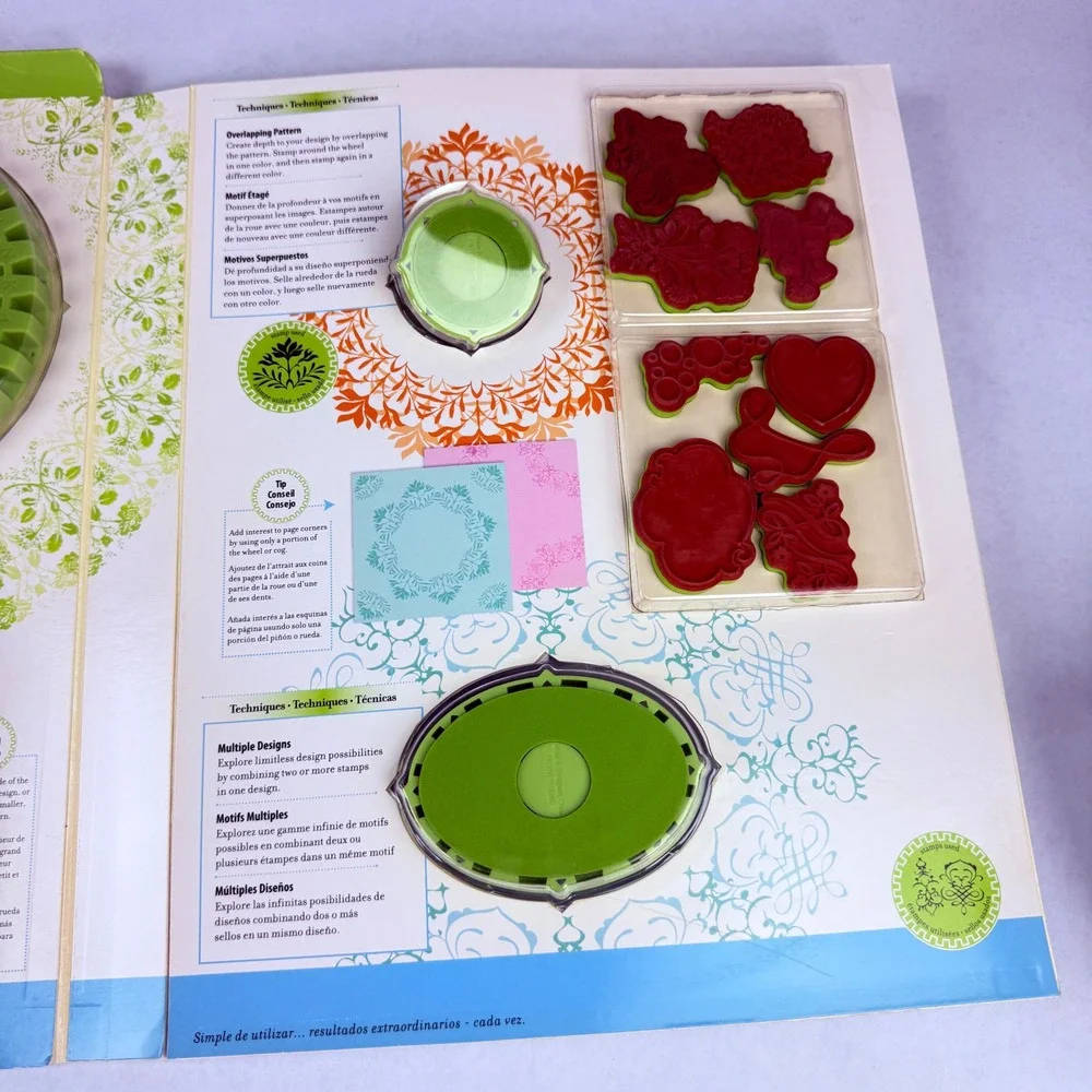 Inkadinkado StampingGear Deluxe Set 24pc Pattern Making Kit 65-32020 Green‎